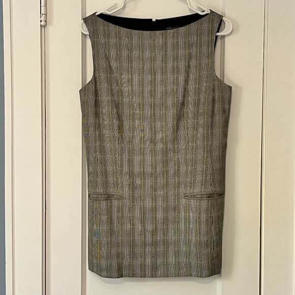 Ann Klein VTG houndstooth mini wool jumper dress size 8 plaid academic classic - Picture 1 of 7